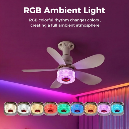 💡🔊 3-in-1 Deckenventilator mit Lampe & Bluetooth-Lautsprecher | Multifunktional & Praktisch
