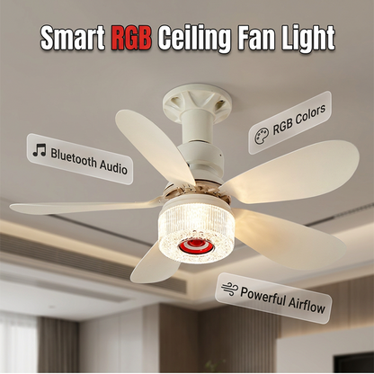 💡🔊 3-in-1 Deckenventilator mit Lampe & Bluetooth-Lautsprecher | Multifunktional & Praktisch