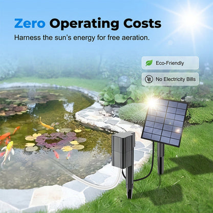 🐟 Solar-Teichbelüfter mit Luftpumpe – energieautark, leise & perfekt für sauberes, sauerstoffreiches Teichwasser