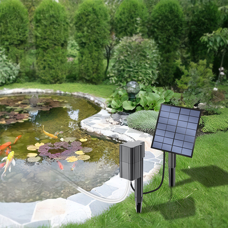 🐟 Solar-Teichbelüfter mit Luftpumpe – energieautark, leise & perfekt für sauberes, sauerstoffreiches Teichwasser
