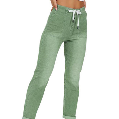 📢📢50%Rabatt!!!🎉✨Lässige Damen Jeans-Jogger mit Kordelzug