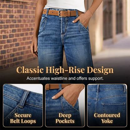 ✨ Gerade-Bein-Jeans mit hoher Taille, klassisch & vielseitig kombinierbar
