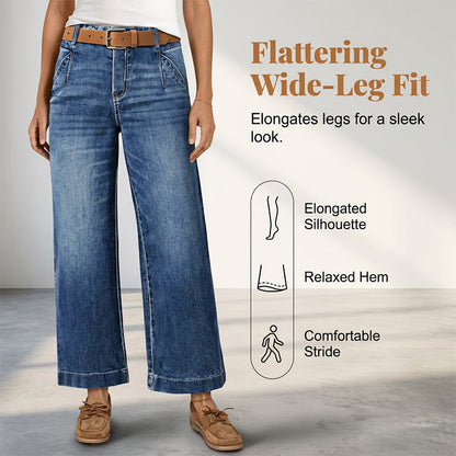 ✨ Gerade-Bein-Jeans mit hoher Taille, klassisch & vielseitig kombinierbar