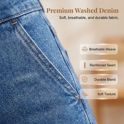 ✨ Gerade-Bein-Jeans mit hoher Taille, klassisch & vielseitig kombinierbar