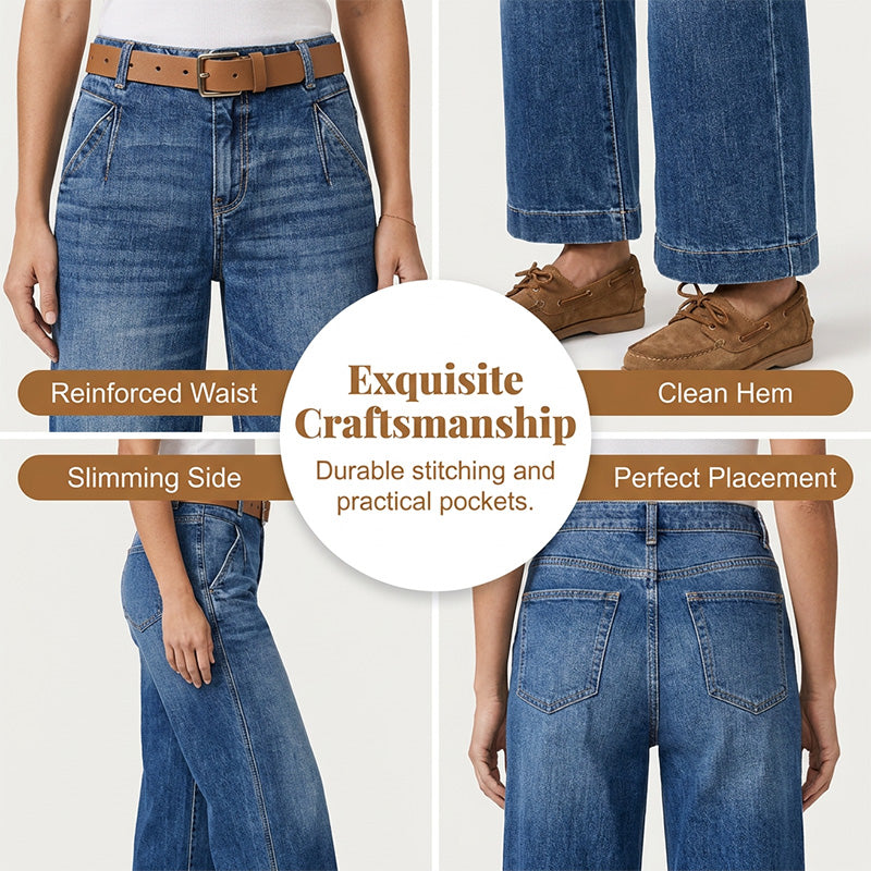 ✨ Gerade-Bein-Jeans mit hoher Taille, klassisch & vielseitig kombinierbar