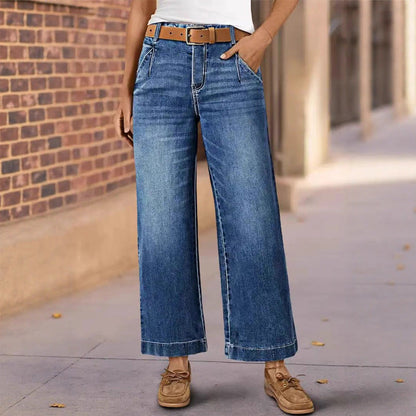 ✨ Gerade-Bein-Jeans mit hoher Taille, klassisch & vielseitig kombinierbar