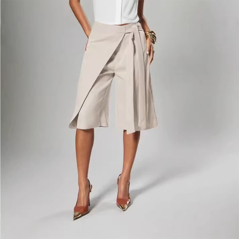 😍 2026 HOT SALE – 50% OFF! 💖 Women's Chic Tie-Front Wide-Leg Culottes – eleganter Look, luftiger Schnitt & vielseitig – perfekt für Büro, Alltag & besondere Anlässe