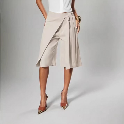 😍 2026 HOT SALE – 50% OFF! 💖 Women's Chic Tie-Front Wide-Leg Culottes – eleganter Look, luftiger Schnitt & vielseitig – perfekt für Büro, Alltag & besondere Anlässe
