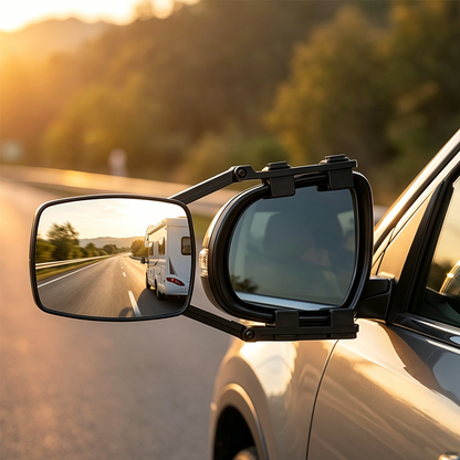 🔥 NUR FÜR KURZE ZEIT 50% RABATT! 🚛 Verstellbarer ausziehbarer Anhängerspiegel für mehr Sicht & sicheres Ziehen