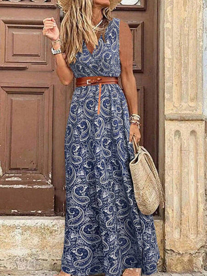 🔥 Nur noch heute: Halbpreis auf ärmelloses Urlaubskleid mit Paisley-Druck, lässig & stylisch