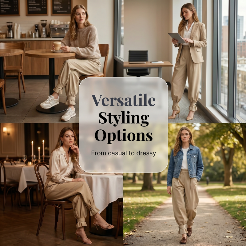👖🎉 Damen Laternen-Hose mit Falten & Rüschenabschlüssen – Leicht & luftig – Perfekt für Sommer, Strand oder einen romantischen Boho-Look – feminin und bequem 🌸