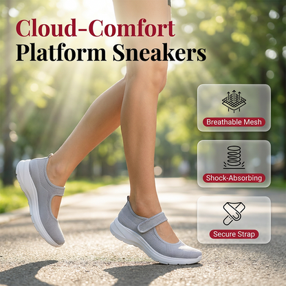 👟 Bequeme Plateausneaker mit verstellbarem Riemchen – rutschfest & modisch