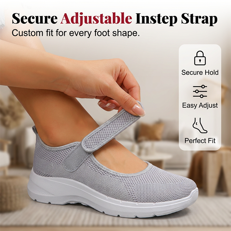 👟 Bequeme Plateausneaker mit verstellbarem Riemchen – rutschfest & modisch