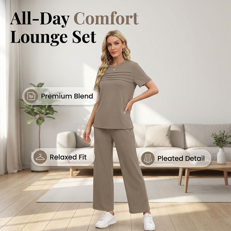 🛋️ 2-teiliges Loungewear-Set für Damen – weich, bequem & perfekt für entspannte Tage zu Hause