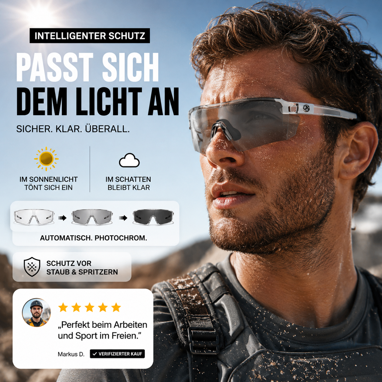 🕶️ 50% RABATT! 🏍️ Motorrad-Schutzbrille für Tag & Nacht – UV400, polarisierend & gelbe Nachtlinse – Perfekter Sitz & klare Sicht unter jedem Helm