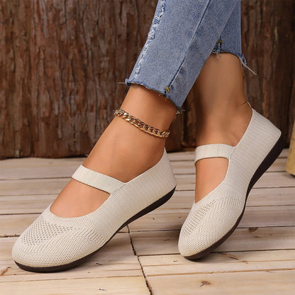 👟 Atmungsaktive Damen-Knit-Flats – weich, leicht & bequem auch bei langen Spaziergängen