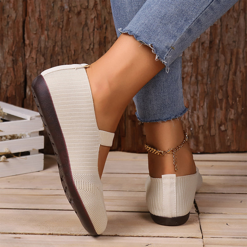 👟 Atmungsaktive Damen-Knit-Flats – weich, leicht & bequem auch bei langen Spaziergängen