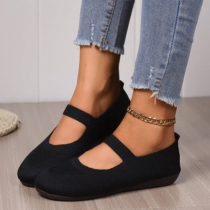 👟 Atmungsaktive Damen-Knit-Flats – weich, leicht & bequem auch bei langen Spaziergängen