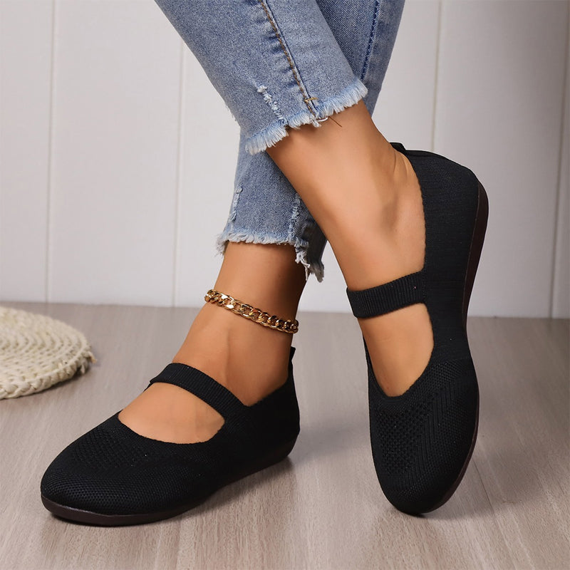 👟 Atmungsaktive Damen-Knit-Flats – weich, leicht & bequem auch bei langen Spaziergängen