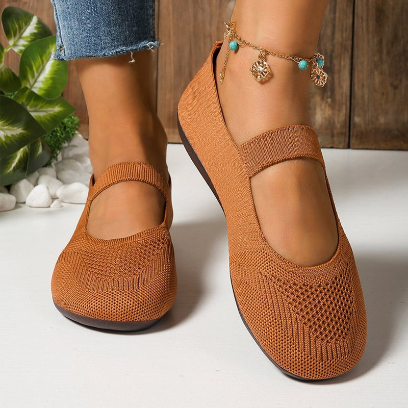 👟 Atmungsaktive Damen-Knit-Flats – weich, leicht & bequem auch bei langen Spaziergängen
