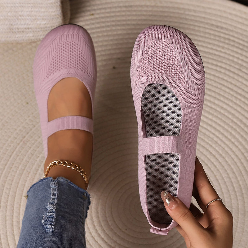 👟 Atmungsaktive Damen-Knit-Flats – weich, leicht & bequem auch bei langen Spaziergängen