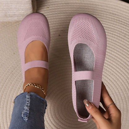 👟 Atmungsaktive Damen-Knit-Flats – weich, leicht & bequem auch bei langen Spaziergängen