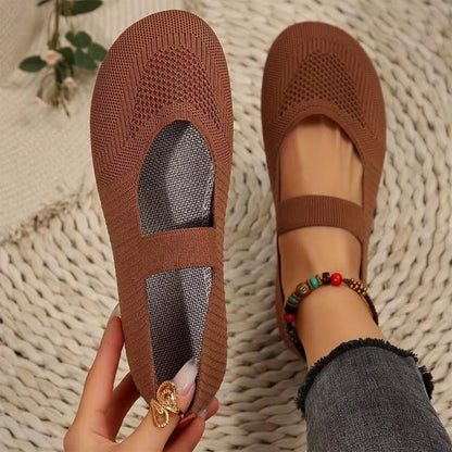 👟 Atmungsaktive Damen-Knit-Flats – weich, leicht & bequem auch bei langen Spaziergängen