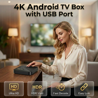 🚀 Leistungsstarke TV-Box mit WLAN & Bluetooth – verwandelt jeden Fernseher in einen Smart TV