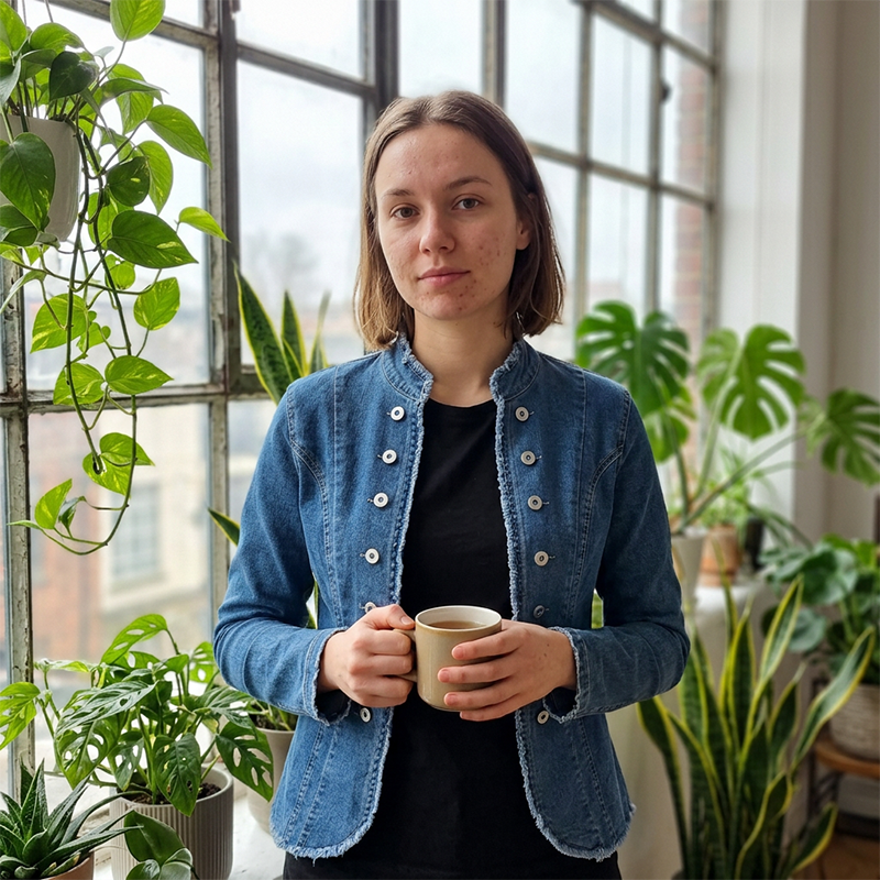 ✨ Jeans-Blazer mit Stehkragen & schmaler Passform – der perfekte Begleiter für einen eleganten, aber lässigen Look