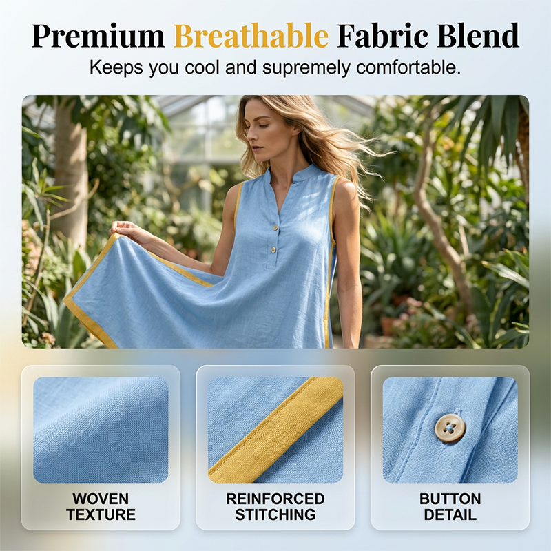 ✨ Tunika-Kleid mit V-Ausschnitt & lockerer Passform – figurschmeichelnd, knitterarm & einfach anzuziehen
