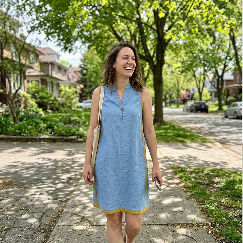 ✨ Tunika-Kleid mit V-Ausschnitt & lockerer Passform – figurschmeichelnd, knitterarm & einfach anzuziehen