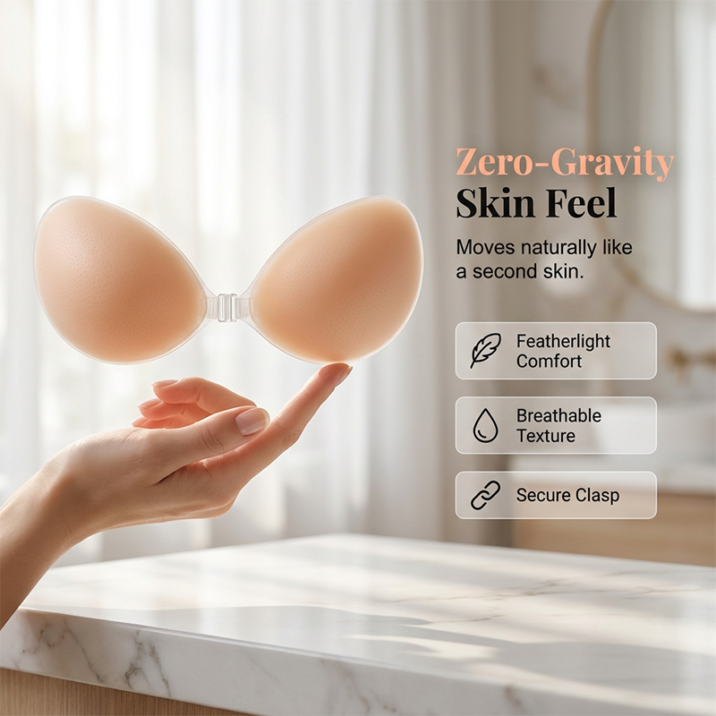 Strapless Push-Up Adhesive Bra
