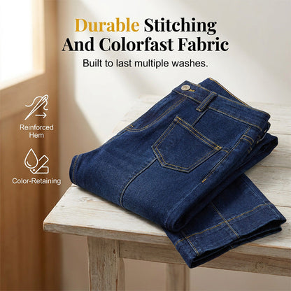 ✨👖 Modische Capri-Jeans mit hoher Taille & ausgestellter Form | Bequem & schlank machend