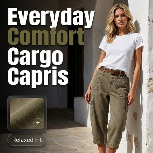 📢📢50 % Rabatt!!⏰👖 Lässige Cargo-Caprihosen für Damen – bequeme 3/4-Hosen mit vielen Taschen, perfekt für Alltag, Reisen & Sommer ☀️