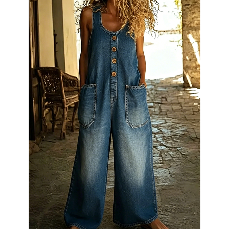 🔥 Die neuen Modelle sind jetzt im Verkauf! Ärmelloser Jumpsuit mit weitem Bein für Damen – luftig, elegant & vielseitig – perfekt für Alltag, Büro & besondere Anlässe