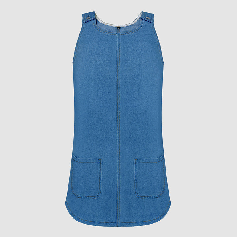 🔥 NEU + 50% RABATT + 50.000+ verkauft ⌛Neue Angebote-Lässiges Jeans-Trägerkleid für Damen