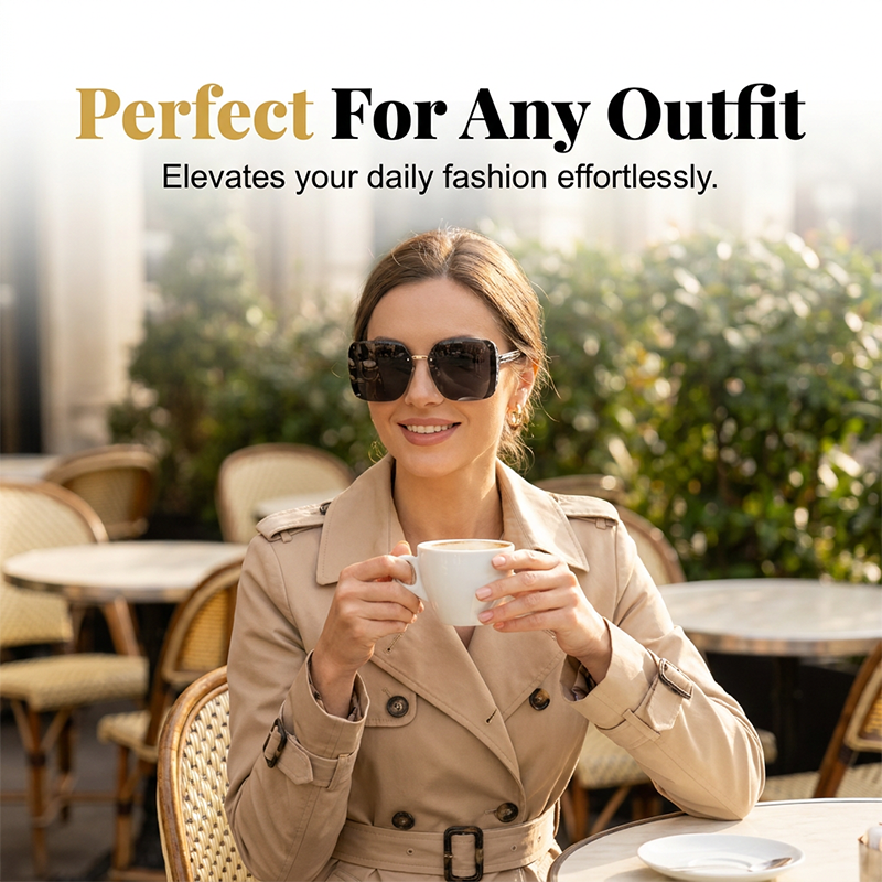 🕶️✨ 50% RABATT! Randlose quadratische Oversize-Sonnenbrille – Leicht, modern & UV400 – Perfekt für Damen & Herren, Strand, Stadt & Festival-Look 🌞