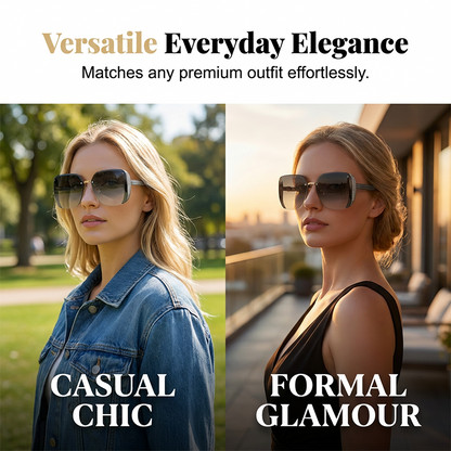 🕶️✨ 50% RABATT! Randlose quadratische Oversize-Sonnenbrille – Leicht, modern & UV400 – Perfekt für Damen & Herren, Strand, Stadt & Festival-Look 🌞