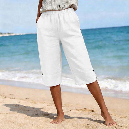 👖 Damen atmungsaktive Freizeit-Caprihosen – luftig, bequem & vielseitig – perfekt für Alltag, Strand & Reisen
