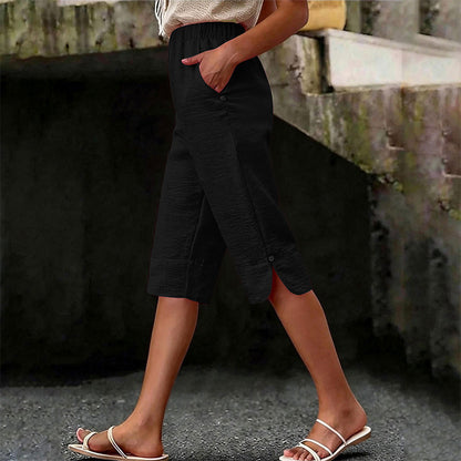 👖 Damen atmungsaktive Freizeit-Caprihosen – luftig, bequem & vielseitig – perfekt für Alltag, Strand & Reisen