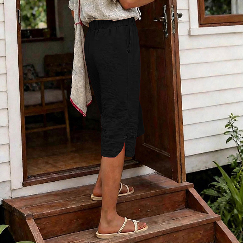 👖 Damen atmungsaktive Freizeit-Caprihosen – luftig, bequem & vielseitig – perfekt für Alltag, Strand & Reisen