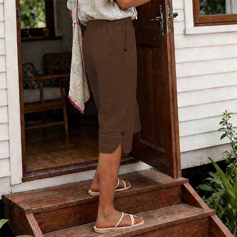 👖 Damen atmungsaktive Freizeit-Caprihosen – luftig, bequem & vielseitig – perfekt für Alltag, Strand & Reisen