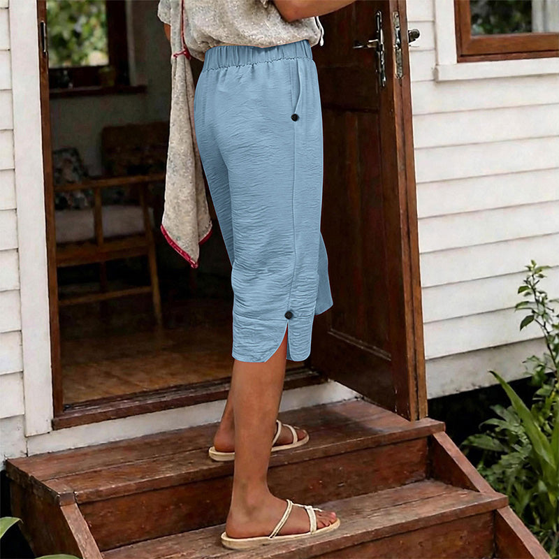 👖 Damen atmungsaktive Freizeit-Caprihosen – luftig, bequem & vielseitig – perfekt für Alltag, Strand & Reisen