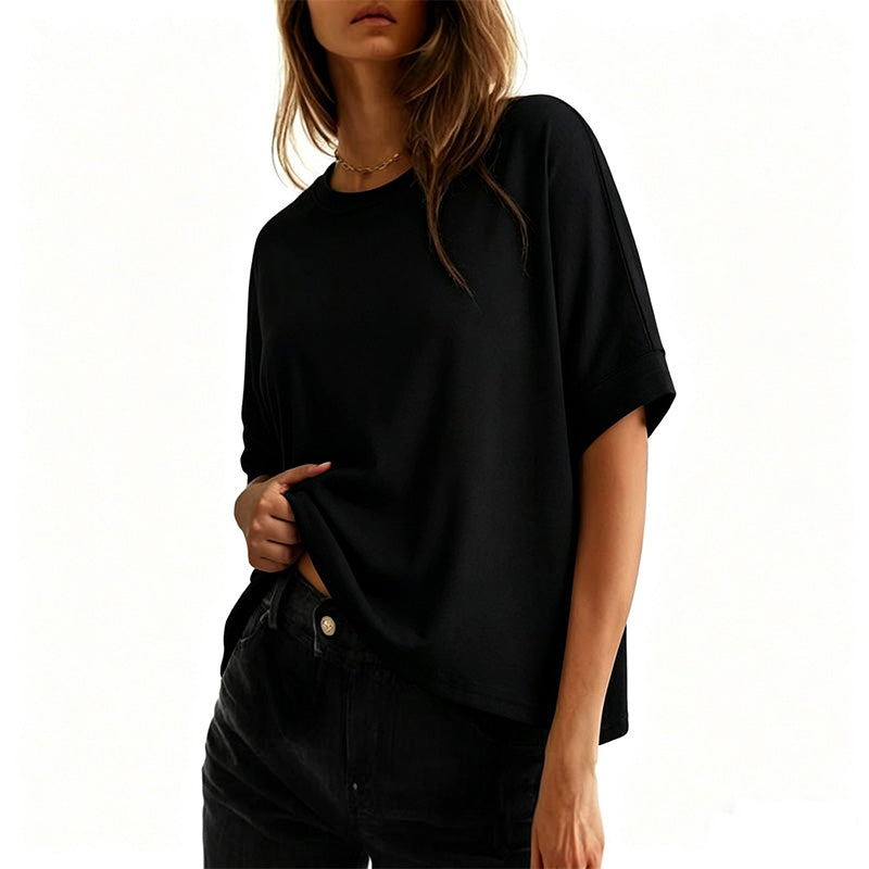 Bequemes Damen-T-Shirt mit Rundhalsausschnitt