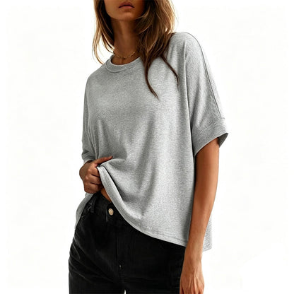 Bequemes Damen-T-Shirt mit Rundhalsausschnitt
