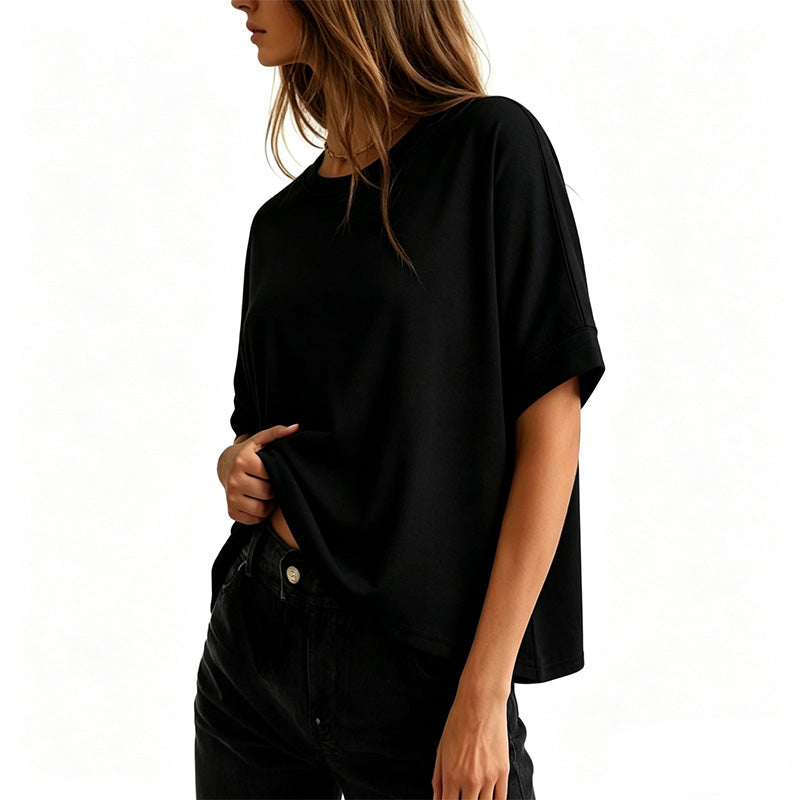 Bequemes Damen-T-Shirt mit Rundhalsausschnitt