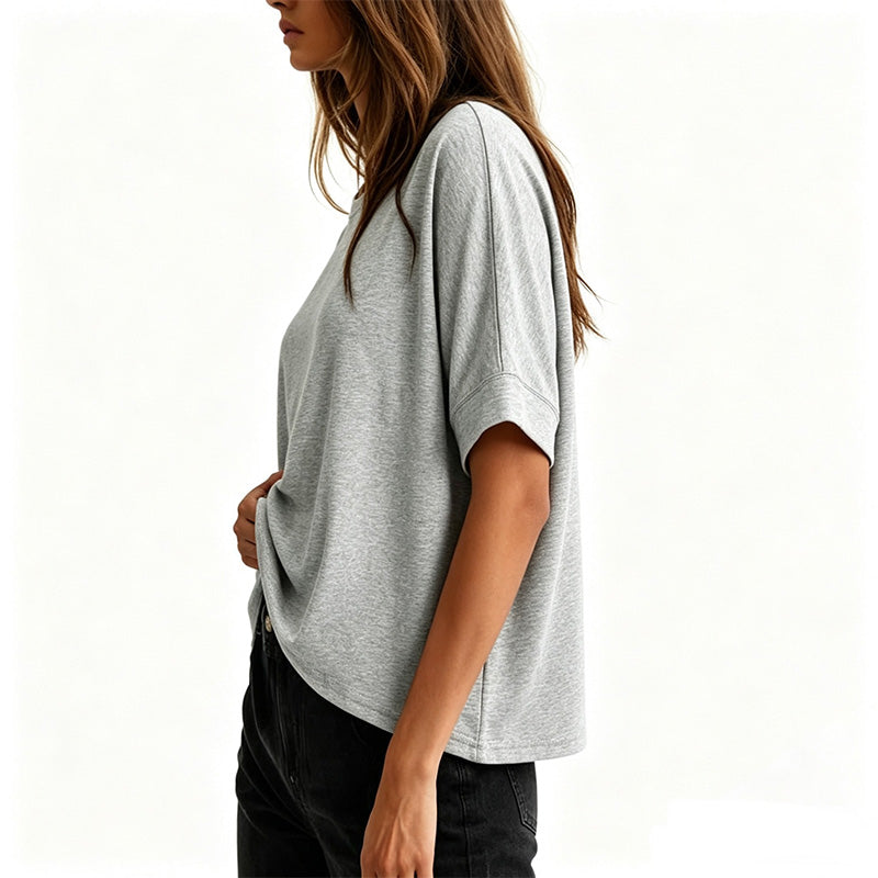 Bequemes Damen-T-Shirt mit Rundhalsausschnitt