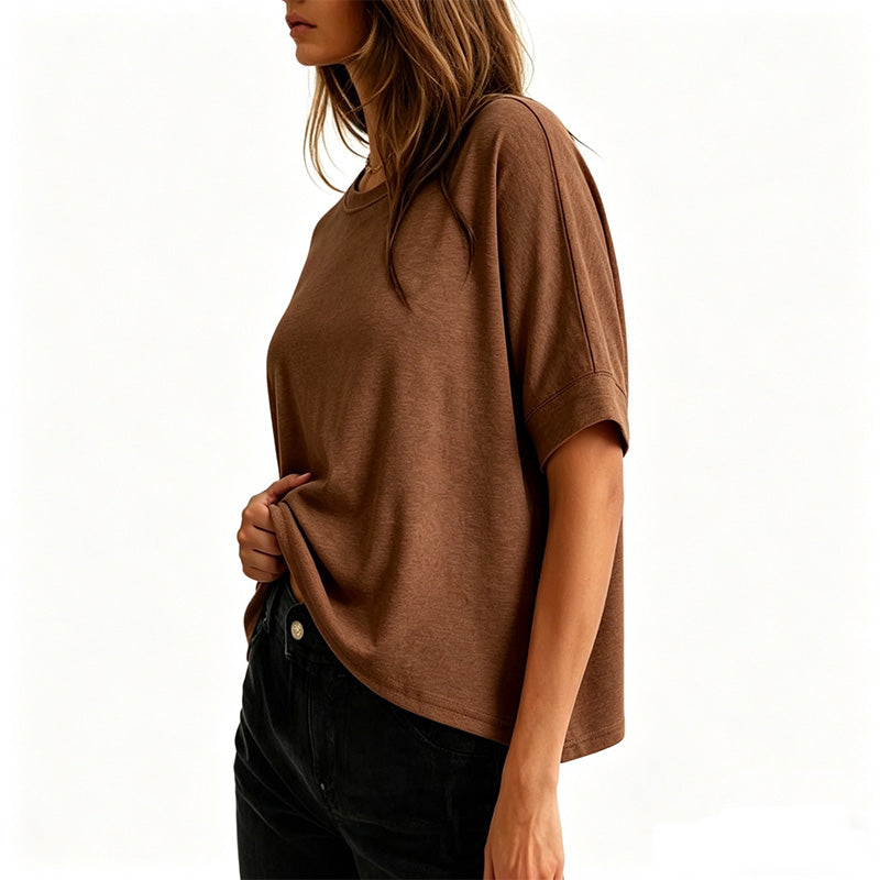 Bequemes Damen-T-Shirt mit Rundhalsausschnitt