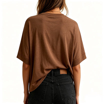 Bequemes Damen-T-Shirt mit Rundhalsausschnitt