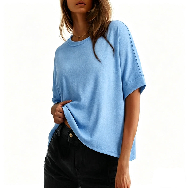 Bequemes Damen-T-Shirt mit Rundhalsausschnitt